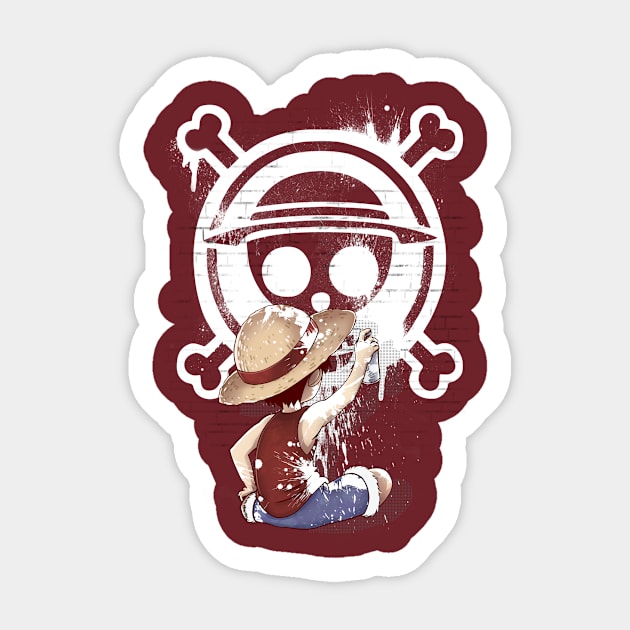 Graff Luffy Sticker by OtakuDezain